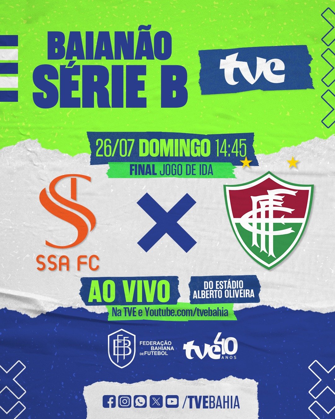 Final histórica no Baianão Série B: SSA FC e Fluminense disputam o título em jogo decisivo neste domingo