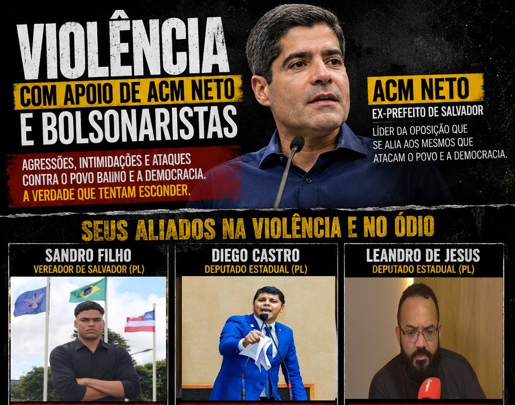 Silêncio de ACM Neto protege aliados que transformam tumulto e violência em método político