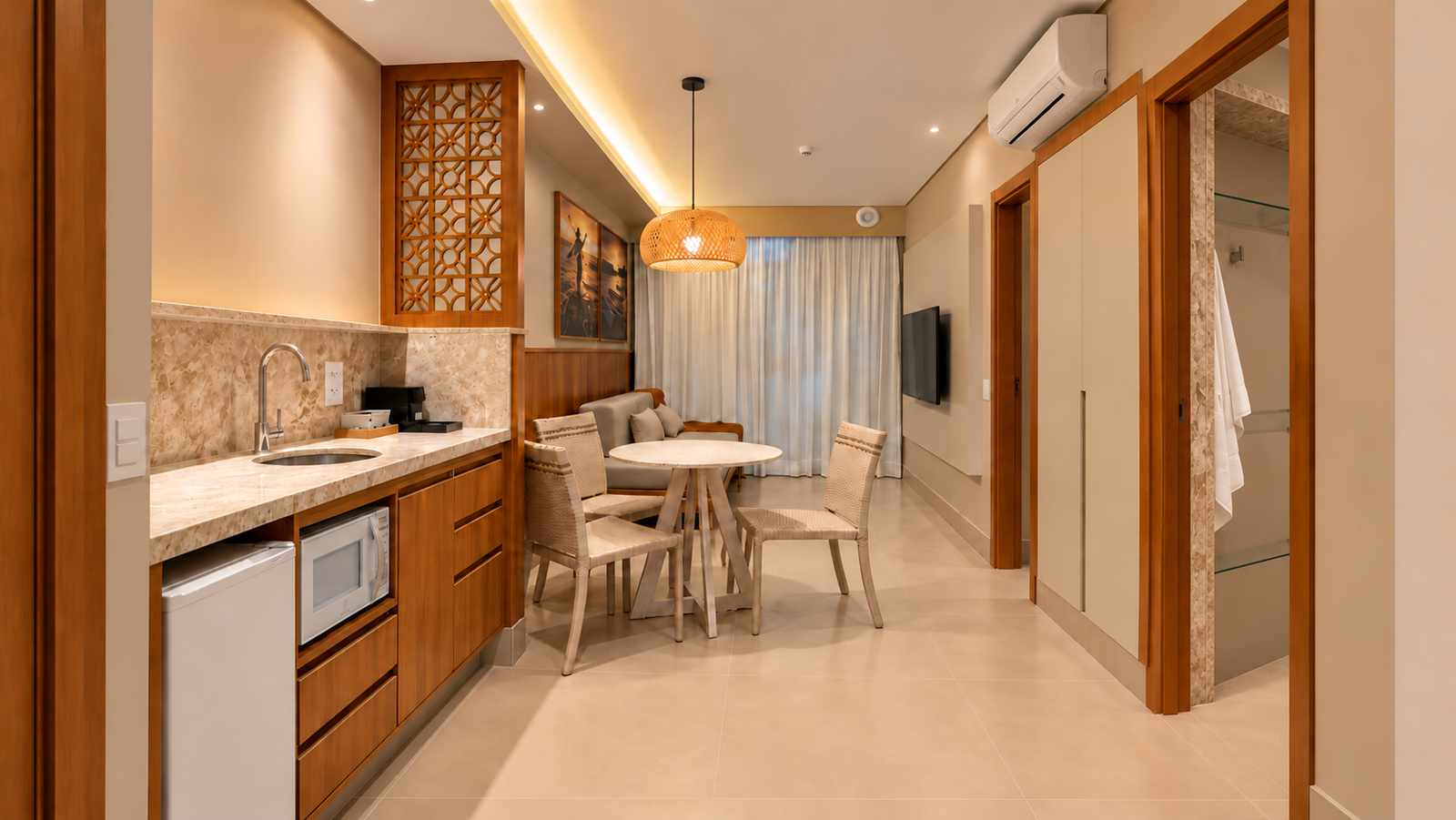 Village Itaparica inaugura apartamento pronto e decorado no prédio da multipropriedade