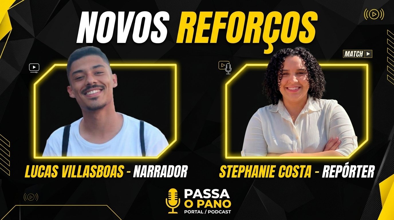 Portal Passa o Pano reforça equipe com o narrador Lucas Villasboas e a repórter Stephanie Costa