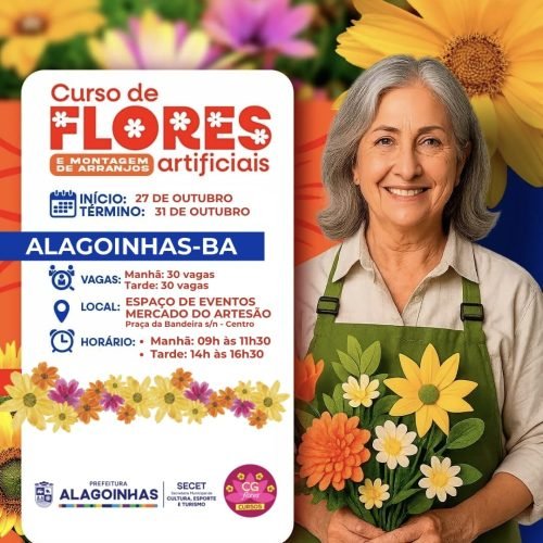 Prefeitura oferece curso gratuito de flores artificiais com certificação