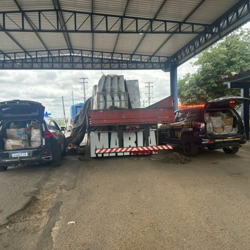 Operação Integrada: PRF e PF interceptam carregamento de 340 kg de drogas em Feira de Santana (BA)