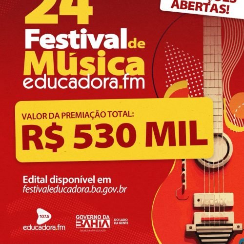 Com mais de meio milhão de reais em prêmios, Festival de Música da Rádio Educadora FM abre inscrições