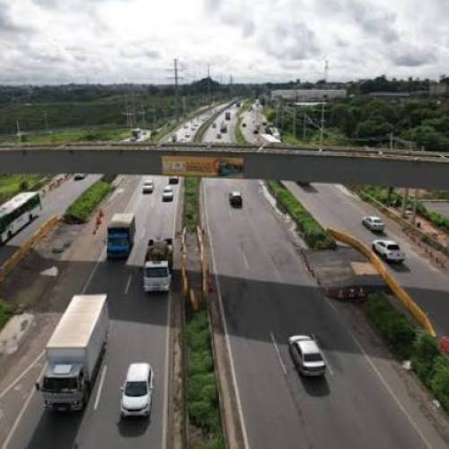 Reta final das obras garante reabertura de acesso à BR-324 em Candeias neste sábado
