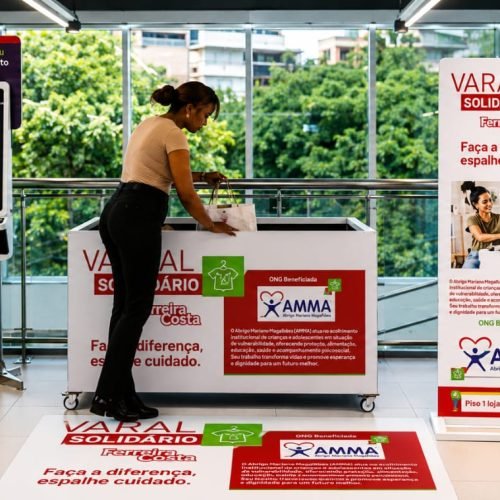 Varal Solidário da Ferreira Costa arrecada doações para o Asilo São Lázaro e Abrigo Mariana Magalhães