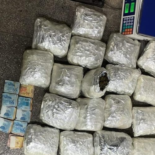 Operação conjunta da PM apreende quantidade de drogas em Pernambués