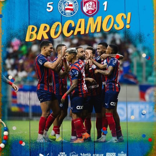 Bahia aplica uma goleada no Barcelona no baianão