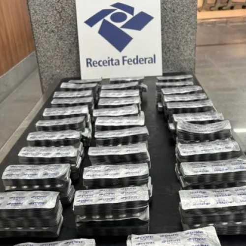 Receita Federal realiza a maior apreensão de remédio abortivo em aeroporto