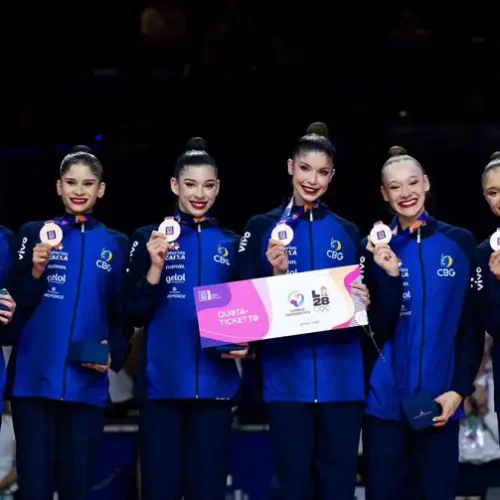 Ginástica rítmica: Brasil é bronze e garante vaga em Los Angeles 2028