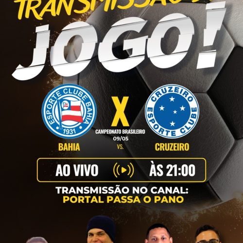 É DIA DE JOGÃO NA PASSA O PANO!