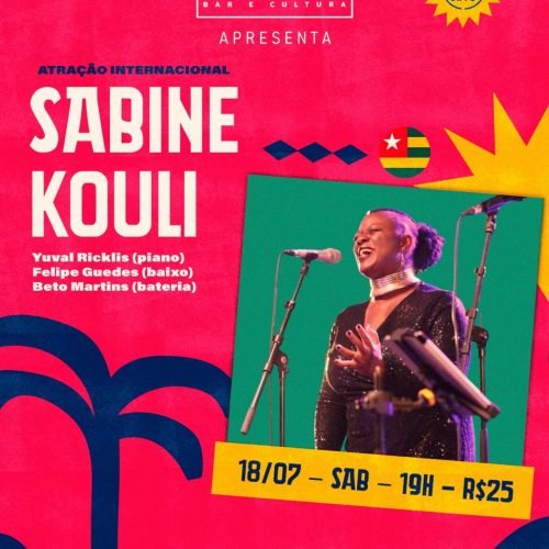 Cantora Togolesa Sabine Kouli faz apresentação inédita no Velho EspanhaArtista africana sobe ao palco neste sábado, acompanhada por músicos brasileiros, em um espetáculo que reúne jazz, soul e sonoridades africanas