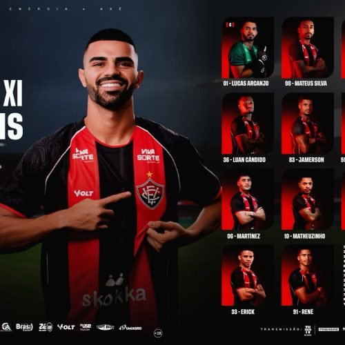 Leão Definido! Vitória divulga escalação oficial para enfrentar o São Paulo no MorumBIS