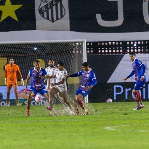Luciano Juba marca, mas Bahia cede empate ao Santos e segue em 7º lugar no Brasileirão