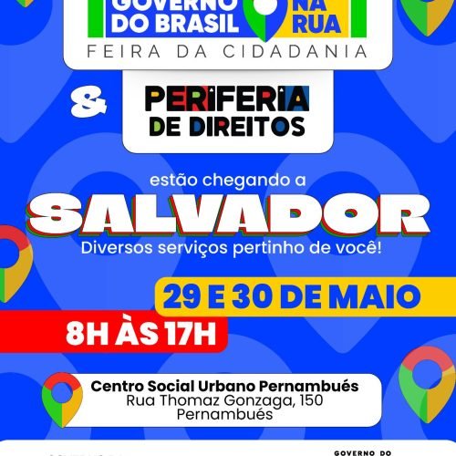 Governo do Brasil na Rua e Periferia de Direitos realizam mega ação com mais de 80 tipos de serviços gratuitos em Salvador