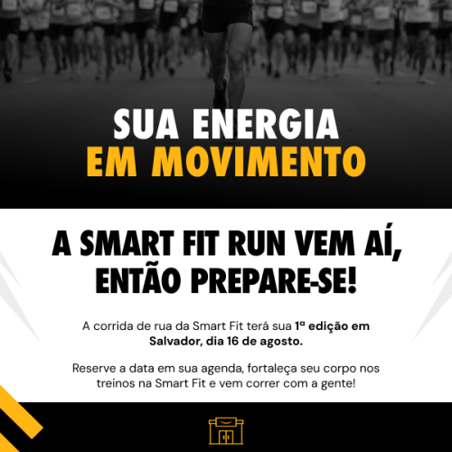Salvador recebe a 1ª edição da Smart Fit Run no dia 16 de agosto em Ondina