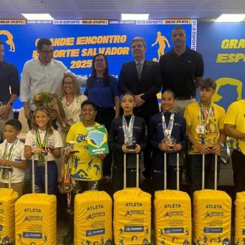 Receita federal realizam doações de malas a mais de 700 atletas de Salvador