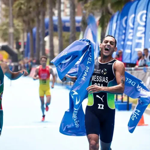 Triatlo: Manoel Messias é bicampeão da etapa da Copa do Mundo no Chile