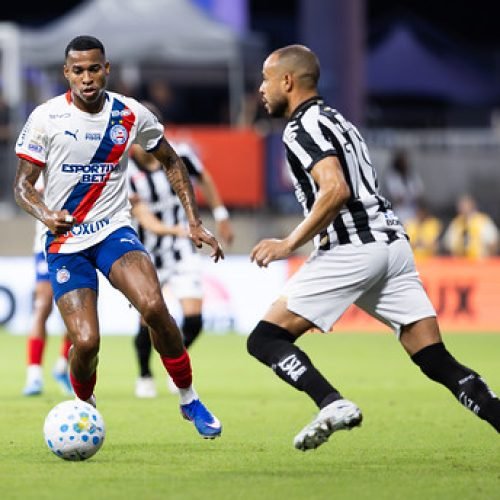 Bahia reage no segundo tempo e arranca empate com o Santos na Fonte Nova