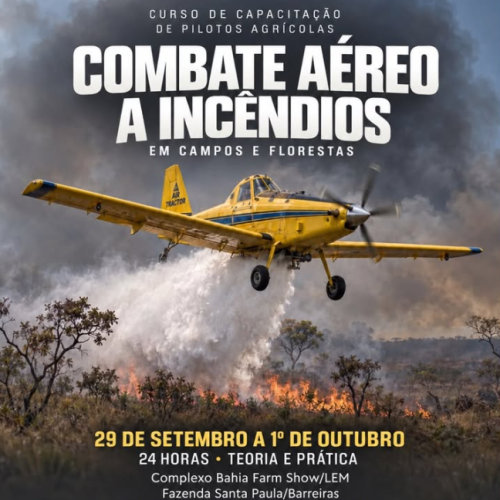 CURSO DE CAPACITAÇÃO DE PILOTOS AGRÍCOLAS EM COMBATE AÉREO A INCÊNDIOS EM CAMPOS E FLORESTAS